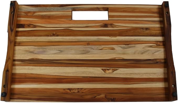 EcoDecors, Teak Edge Grain Cutting Board 29"x18", Solid FSC Teakwood Butcher Block with Juice