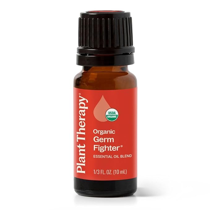 Plant Therapy Organic Fighter Essential Oil Blend 100% Pure, Undiluted, Therapeutic Grade 10 mL