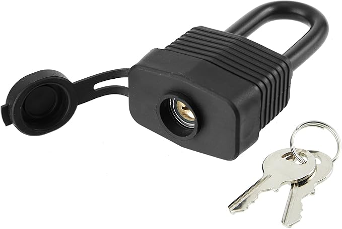 Waterproof Padlocks Keyed Alike for Outdoor use, Covered Heavy Duty Laminated Steel Lock, 1-9/16