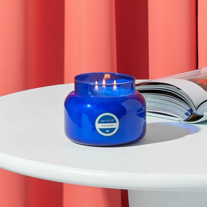 Capri Blue Volcano Scented Candles - Luxury Three Wick Candles for Home Scented with Tropical Fruit