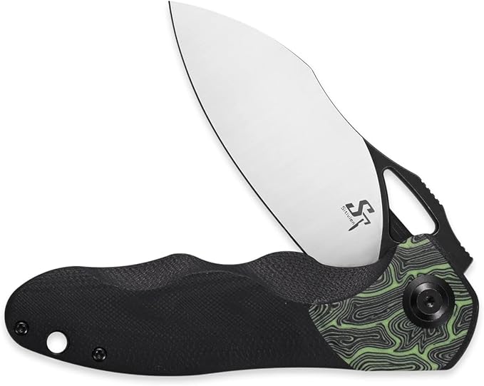 Sitivien ST154 Folding Knife, Sandvik 14C28N Steel Blade with G10 Handle,Chinese Zodiac Series EDC