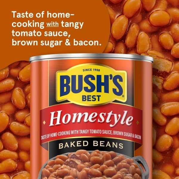 Bush's Best Baked Beans, Homestyle, & Vegetarian, 8.3 Ounce Each (Variety Pack)