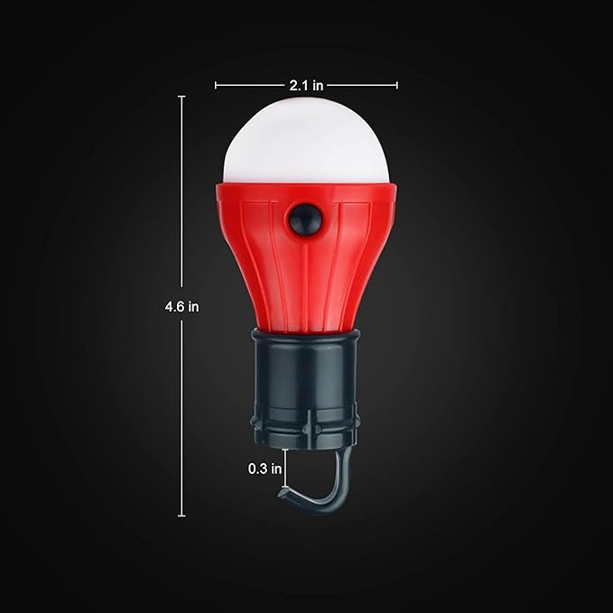 LED Camping Tent Lantern, Portable Outdoor Waterproof Emergency Light Bulb, Battery Powered with