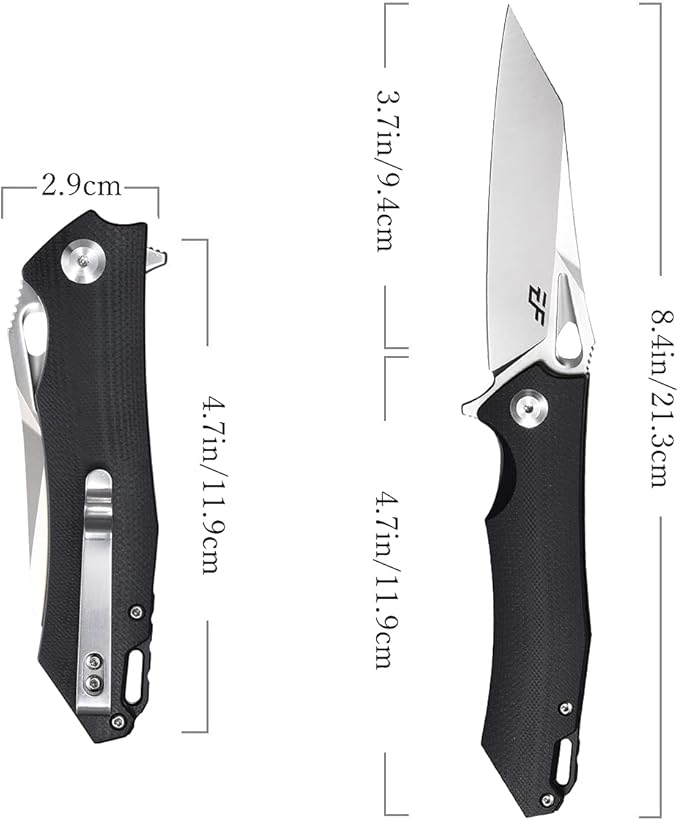 Eafengrow EF934 Pocket Knife D2 Steel Blade Folding Knife G10 Handle Liner Lock Camping Survival