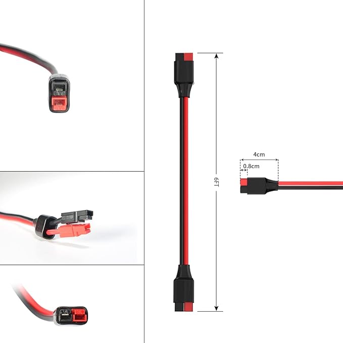 12AWG 6FT Anderson Extension Cable 2 6 10 20 35 50FT Solar Extension Cable Anderson Connector for