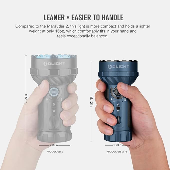 OLIGHT Marauder Mini 7,000 Lumens Bright Flashlight with 600 Meters Beam Distance, Powerful RGB