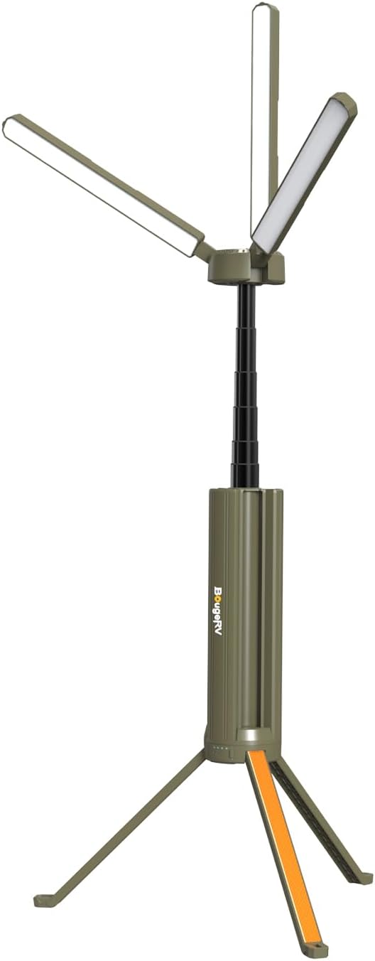 BougeRV Upgraded Telescopic Camping Light, 15600mAh Rotatable Electric Lantern, Collapsible Outdoor