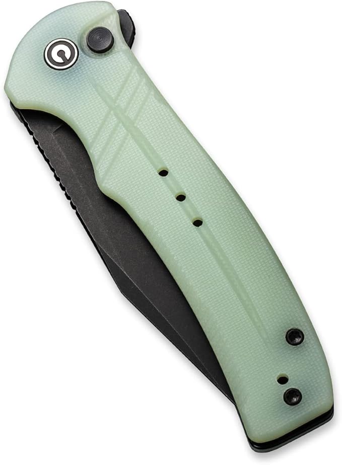 CIVIVI Cogent Button Lock Flipper Pocket Knife, 14C28N Blade G10 Handle, Good for Outdoor EDC