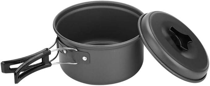 Aluminum Alloy Camping Cookware Set: Essential Mess Kit for Camping, Hiking & Outdoor Adventures