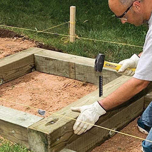 16 Inch Rebar Stakes 30 Pack Heavy Duty Ground Anchors with Chisel Point End Long Straight Steel