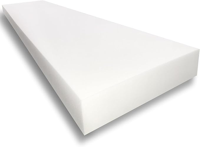 FoamTouch 4" Height x 36" Width x 72" Length Camper/RV bunk Mattress (Foam Only) White -No Cover