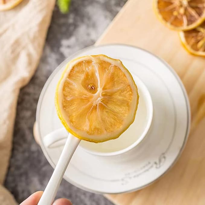 Mkostlich Dried Lemon Slices Bulk, Sour Sweet and Refreshing Citrus Fruit Tea, Natural Dehydrated
