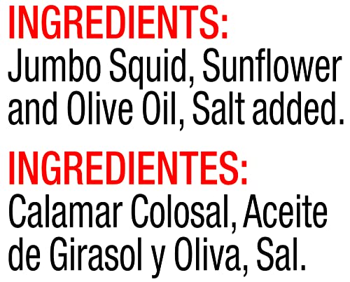 Vigo Premium Imported Canned Seafood, Jumbo Squid in Sunflower & Olive Oil, Specialty Flavored