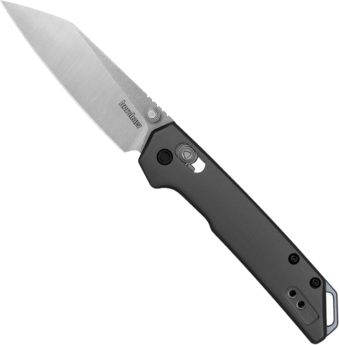 Kershaw Mini Iridium Folding Pocket Knife, 3 inch D2 Steel Blade, DuraLock, Aluminum Handle