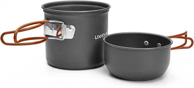 Lixada Camping Cookware Set Portable Camping Mess Kit Cooking Set Camping Cooking Set Outdoor with