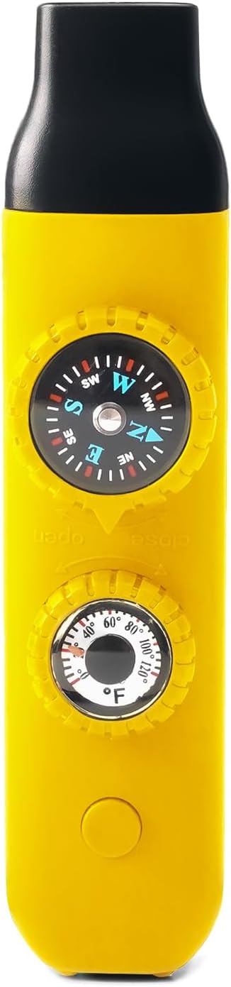 Multifunctional Survival Emergency Whistle for Kids with Compass Hiking Survival, Thermometer &