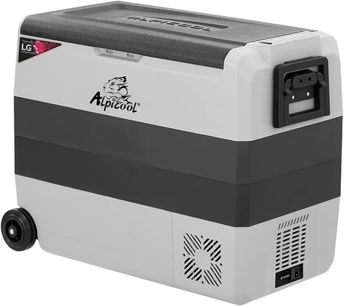 Alpicool LGT60 Dual Temperature Control 12 Volt Refrigerator 63 Quart Portable Car Fridge Freezer