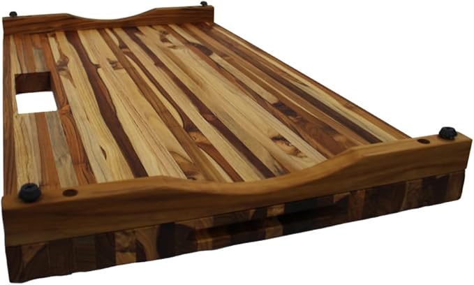 EcoDecors, Teak Edge Grain Cutting Board 34"x20", Extra Large Solid FSC Teakwood Butcher Block with