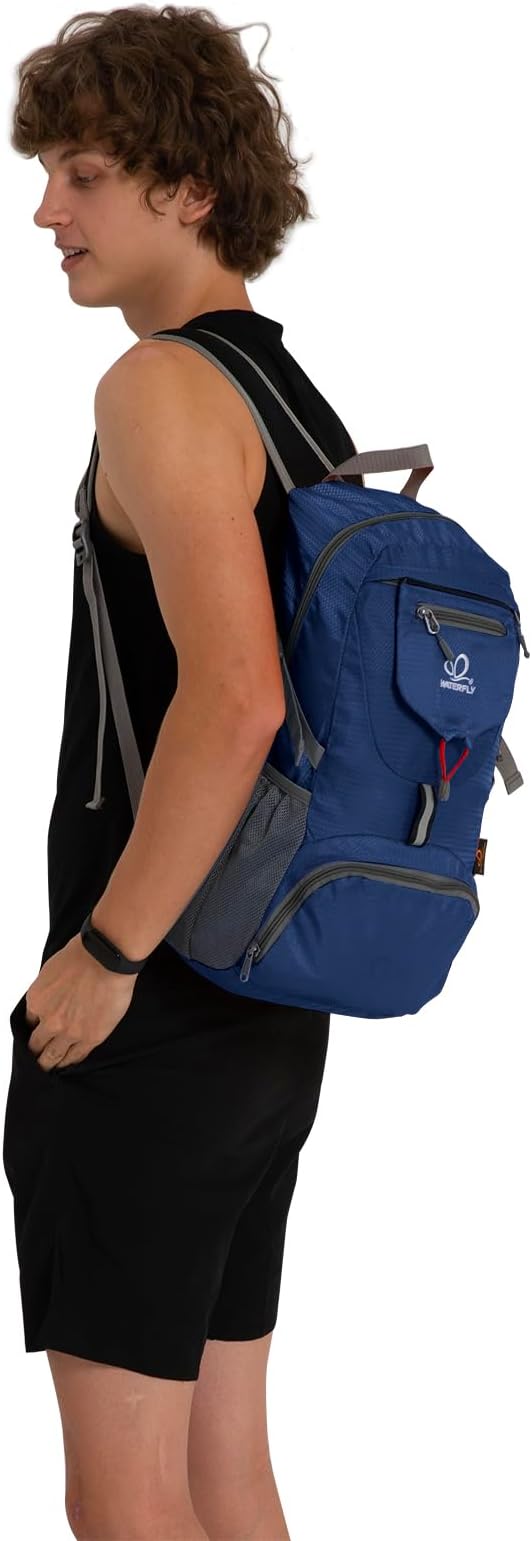 WATERFLY Small Lightweight Packable Backpack: 20l Ultra Light Foldable Travel Hiking Camping