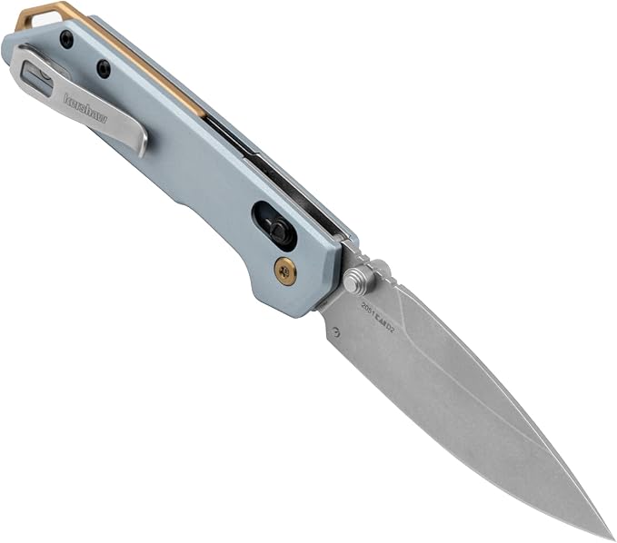 Kershaw Mini Iridium Folding Pocket Knife, 3 inch D2 Steel Blade, DuraLock, Aluminum Handle