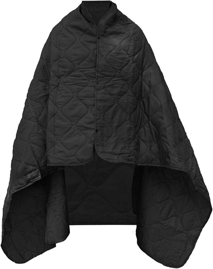 Poncho Liner Military Insulation Blanket Camo with Compression Carry Bag for Outdoors Hiking Jungle