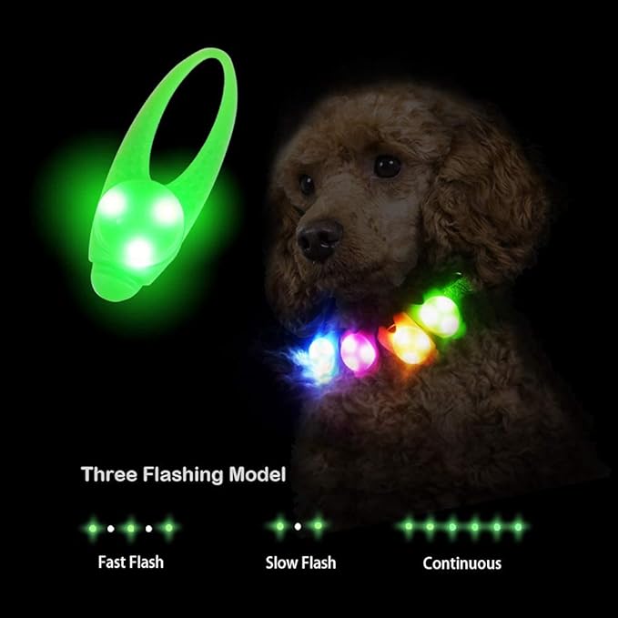 LaRoo Dog Lights for Night Walking, Led Dog Collar Lights for Nighttime, Clip On Light up Dog