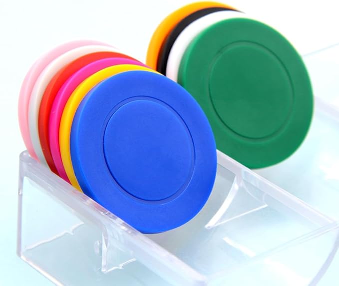 500 Custom Poker Chips Plastic Tokens,40mm/1.57in Diameter,Imprint Full-Color with Your Logo,Text