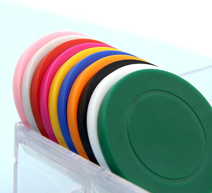 500 Custom Poker Chips Plastic Tokens,40mm/1.57in Diameter,Imprint Full-Color with Your Logo,Text