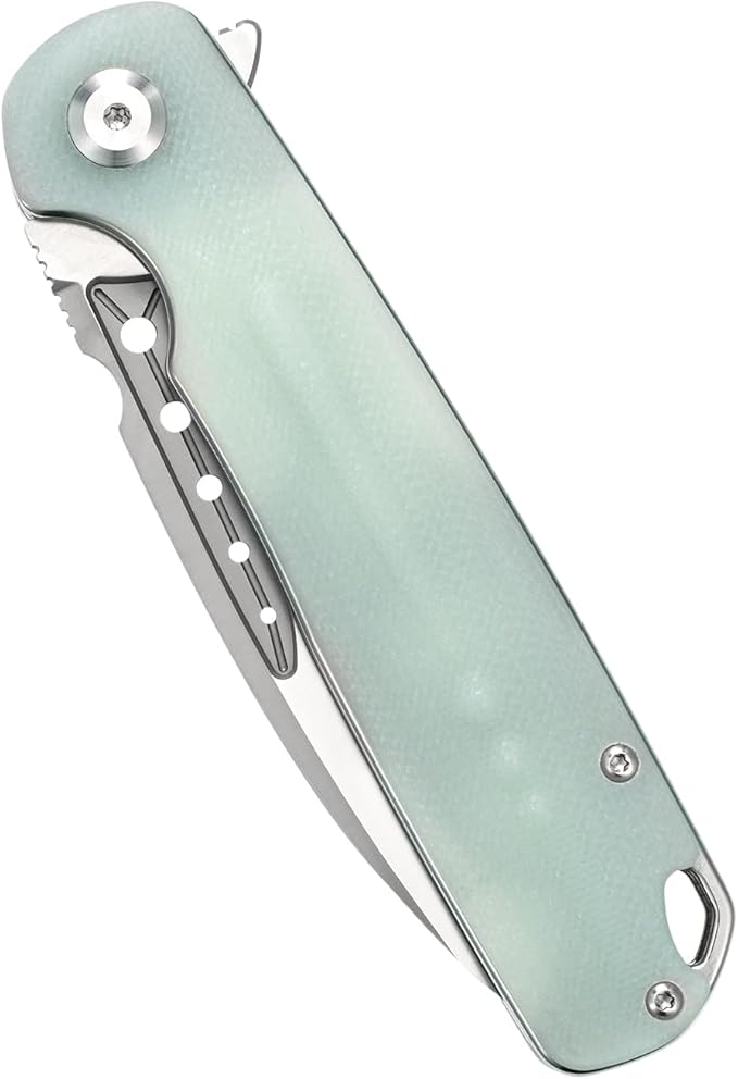 Sitivien ST131 Folding Knife,D2 Blade G10 Handle EDC Tool Knife with Liner Lock for Outdoor Camping