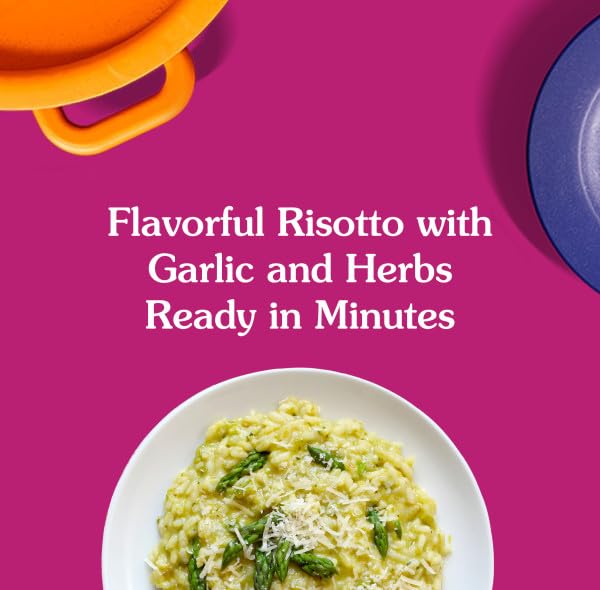 BEN'S ORIGINAL Risotto Roasted Garlic & Herb Flavored Rice, Easy Dinner Side, 8.5 oz Pouch (Pack of