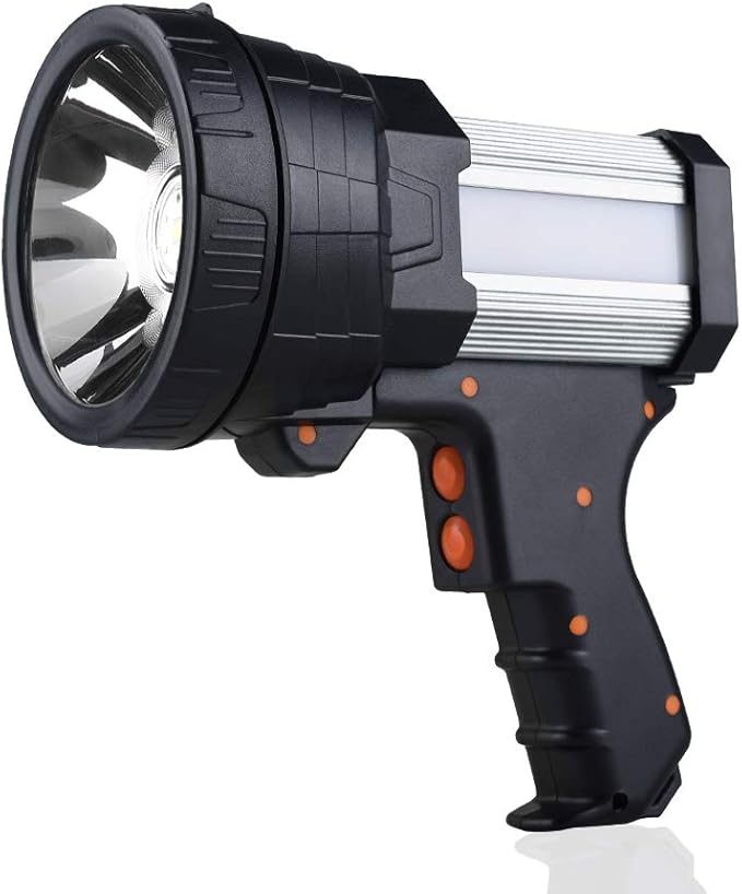YIERBLUE Rechargeable Spotlight, Super Bright 99,000 High Lumen LED Handheld Spotlight Long Lasting