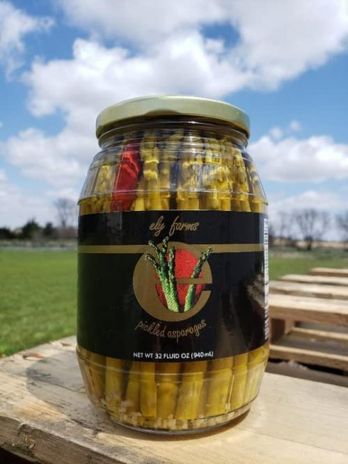 Ely Farms | Pickled Asparagus | Gourmet Crunchy Spears | Family Recipe | Zesty Dill and Garlic