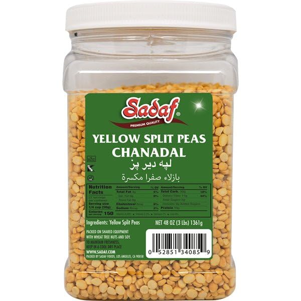 Sadaf Yellow Split Peas - Chanadal - Yellow Split Peas for Cooking and Food Flavoring - Dried