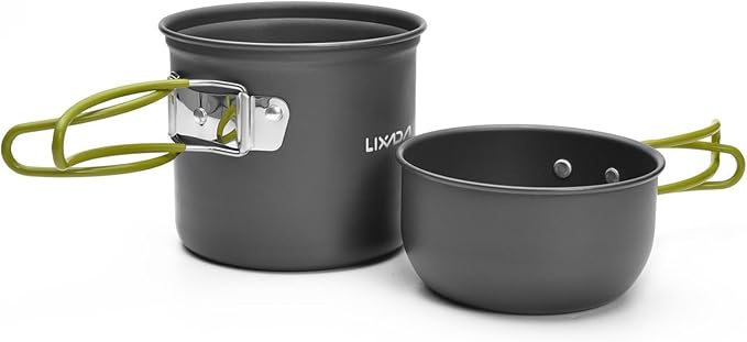 Lixada Camping Cookware Set Portable Camping Mess Kit Cooking Set Camping Cooking Set Outdoor with