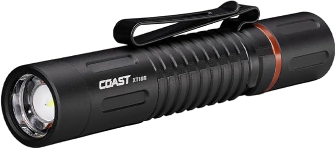 COAST XT10R 280 Lumen USB-C Rechargeable Pocket Flashlight/Penlight with TWIST FOCUS and Two-Way