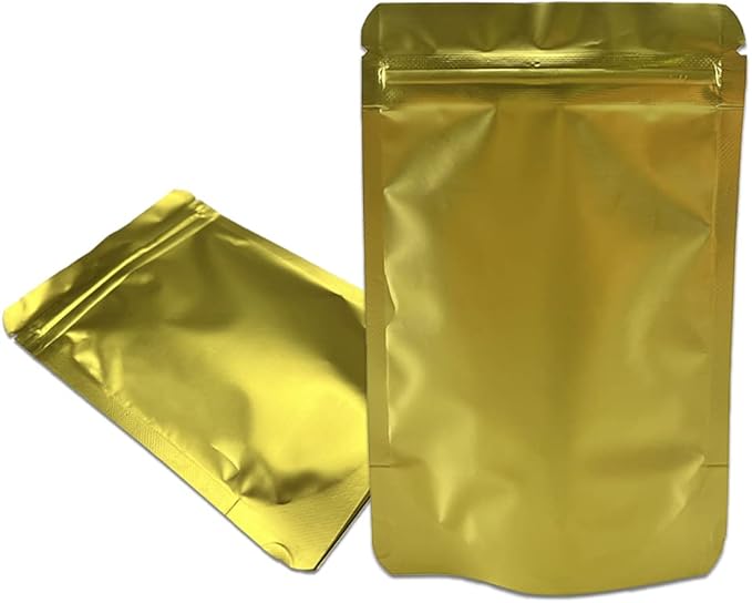 PABCK 50 Pieces 5.5x7.87 inch(Inside Size 4.7x5.1 inch) Stand-Up Resealable Heat Seal Bags 3.55mil