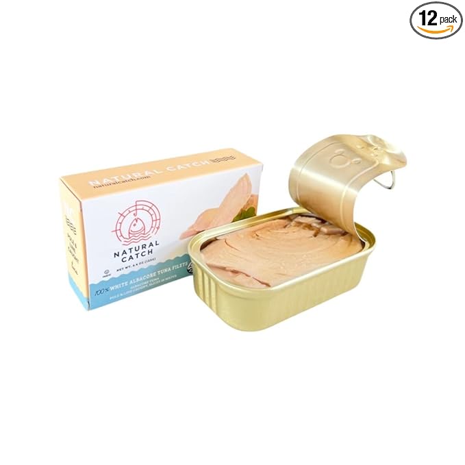 Natural Catch Tuna White Albacore Filets, Hand Cut, Pole & Line Caught, 120 Calories Gluten-Free