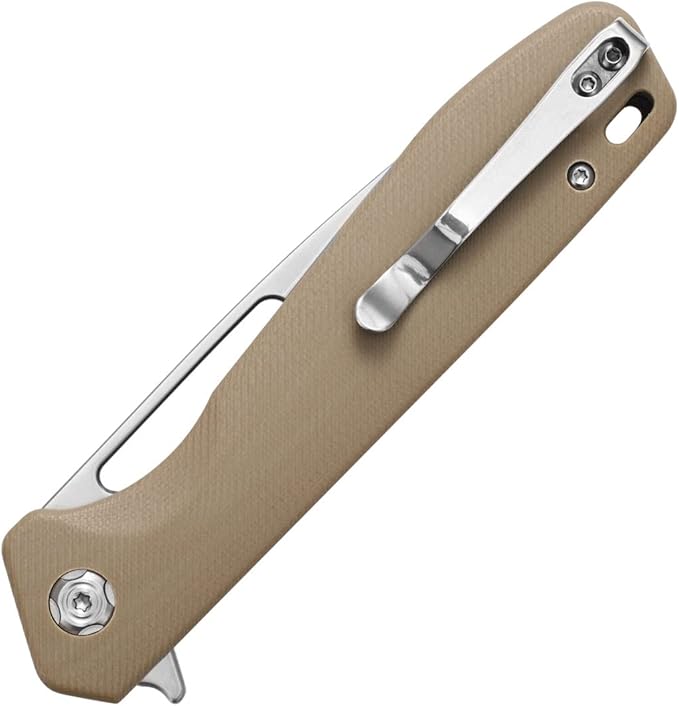 Sitivien ST801 Folding Knife,8Cr18Mov Steel Blade with G10 Handle Pocket Knife EDC Tool Knife for