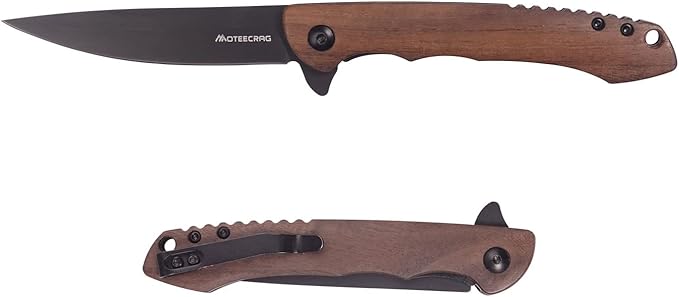 Gentleman's knife wood handle assist knife Flipping pocket knife ball bearing Folding Knife EDC