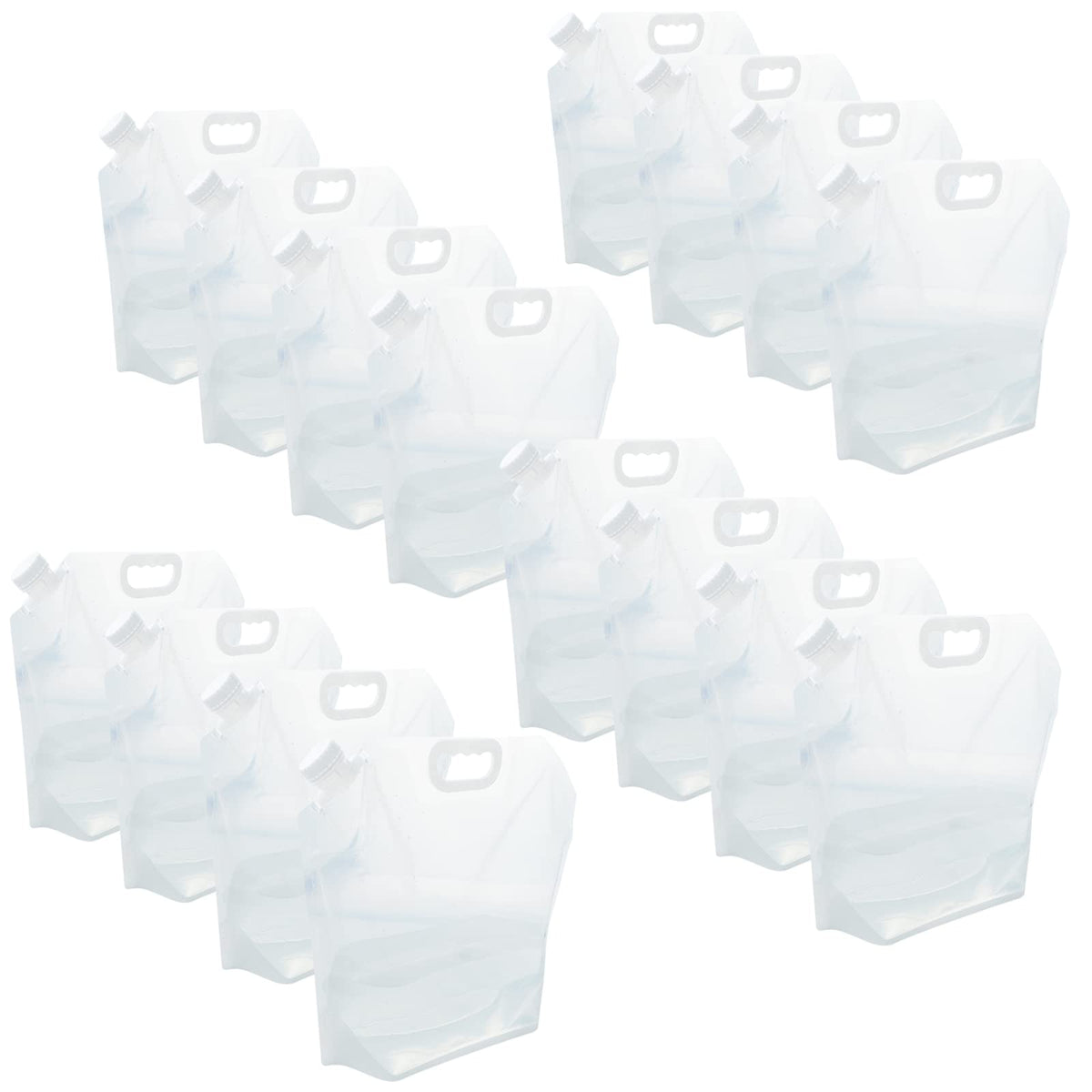 WMXWAN 16-Pack Collapsible Water Containers (2.6 Gallon / 10L Each) - BPA Free Water Storage Bags