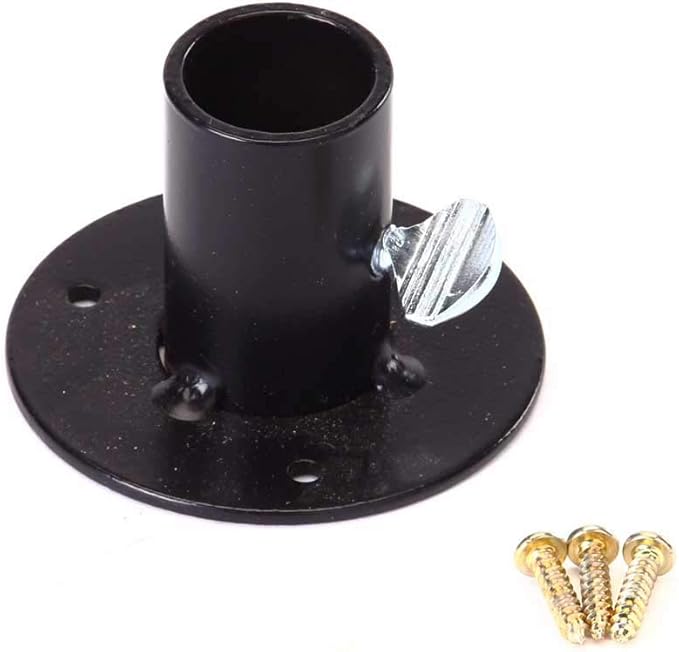Birds Choice 1202 Pole Mount Flange, 1 in., Black