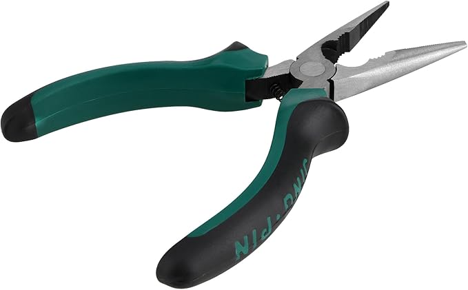 SINJEUN 15 Pack 6 Inch Needle Nose Pliers, Long Needle Nose Pliers with Wire Cutter, Insulated