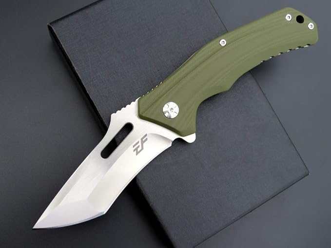 Eafengrow EF908 Pocket Knife Sanding Finished D2 Steel Blade G10 Handle Pocket Clip and Liner Lock