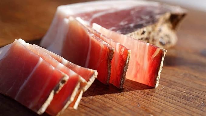 Speck, 6 lbs +/- (4lbs - 6lbs/piece) ,Seasoned and Smoked Italian Ham, Cured in the European Alps