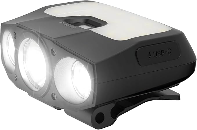 Claymore Capon 200H (Black) - LED Rechargeable Clip-On Cap Headlamp, Lightweight Hat Light for