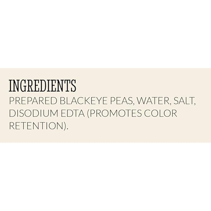 BUSH'S BEST 15.8 oz Canned Blackeye Peas, Source of Plant Based Protein and Fiber, Low Fat, Gluten