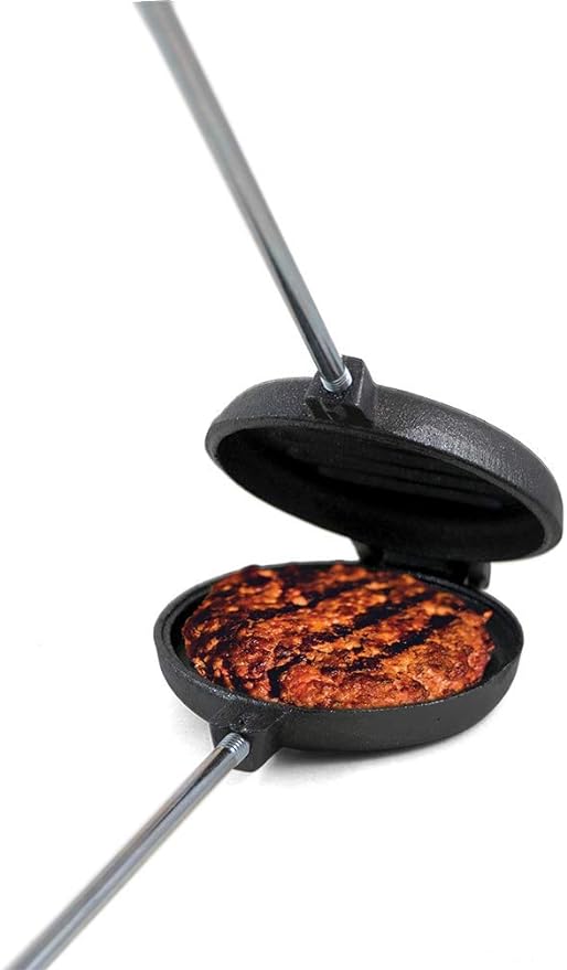 Coghlan's Pre-Seasoned Cast Iron Broiler with Removable Handles, Break-Apart Hinge ??Ideal for
