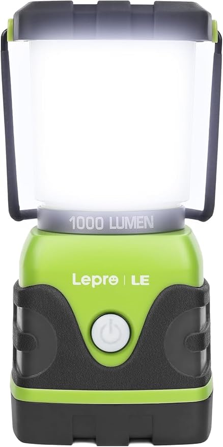 LE 1000LM Battery Powered LED Camping Lantern, Waterproof Tent Light with 4 Light Modes, Camping