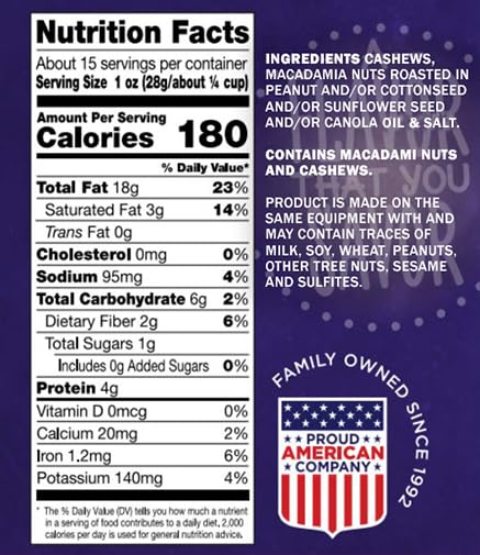 Imperial Nuts - Macadamia Nuts Oil Roasted Roasted | Gluten Free, Vegan and Keto Friendly Food |