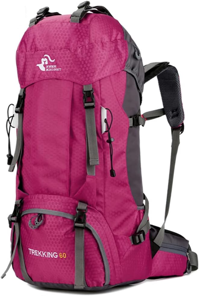 Bseash 60L Waterproof Hiking Camping Backpack with Rain Cover, Large Outdoor Sport Travel Daypack